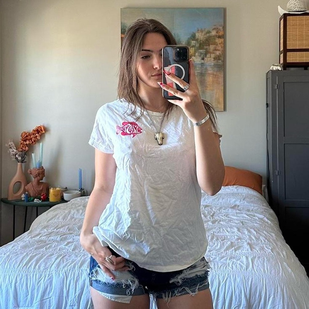 17th street sunset colored fish shirt